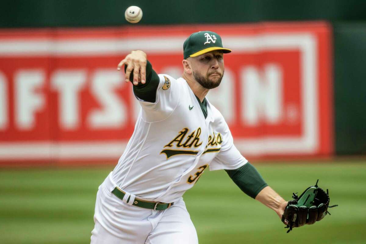 A's pitcher James Kaprielian, who is recovering from offseason surgery, is aiming to be ready for the start of the season.