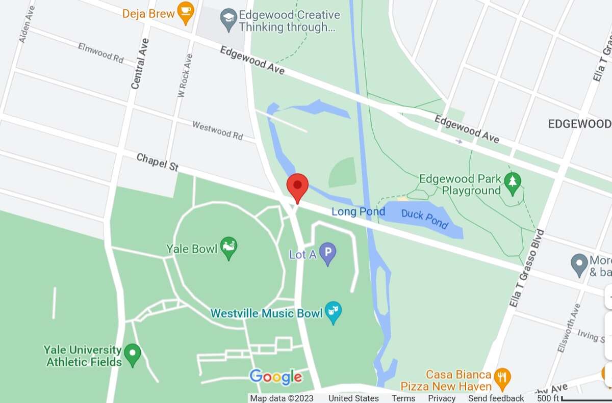 The intersection of Yale and Chapel in New Haven.