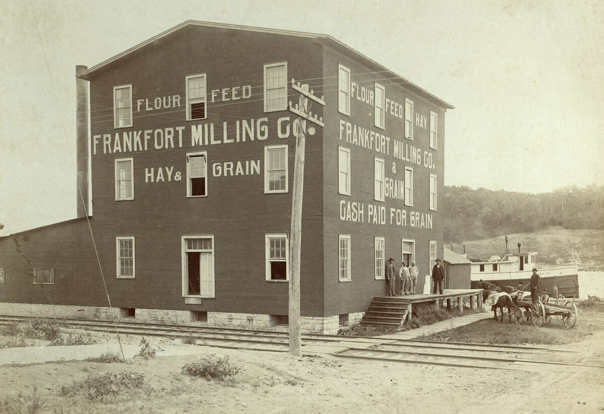The Frankfort Milling, pictured here in 1910, operated on Fourth Street along Frankfort's waterfront district.  