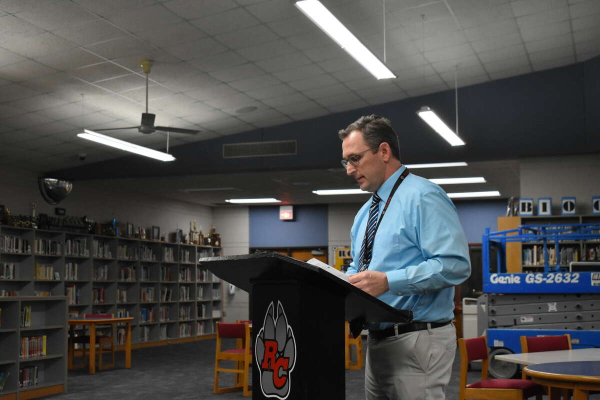 Dave Carlson, director of curriculum and instruction at Reed City Area Public Schools, spoke at a Feb. 13 board meeting to provide information about how sound field technology that the district approved the  purchase of will function in the classroom. 