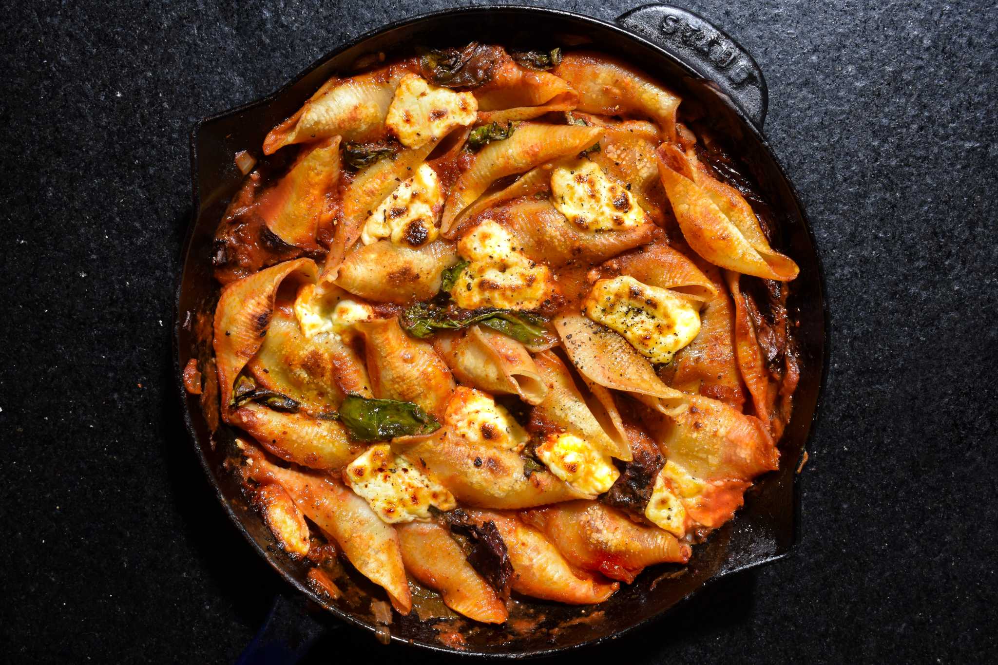 Recipe: Baked Pasta Shells with Tomato, Ricotta and Chard