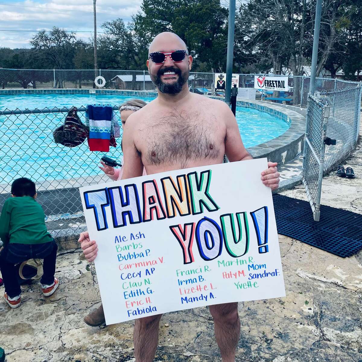 Ruben Bazan III, who is the president of the Laredo Shrine Club, took the challenge of taking the polar plunge in efforts to help accumulate more than $7,000 for his cause. 