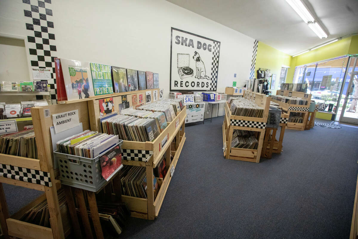 The interior of Ska Dog Records in Hayward, Calif. on Feb. 14, 2023.