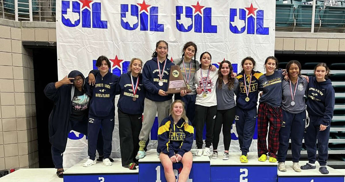 The Cypress Ranch girls went back-to-back at the Region III-6A Championships last weekend and will be sending seven wrestlers, nine overall, to the state tournament Feb. 17-18 at the Berry Center.