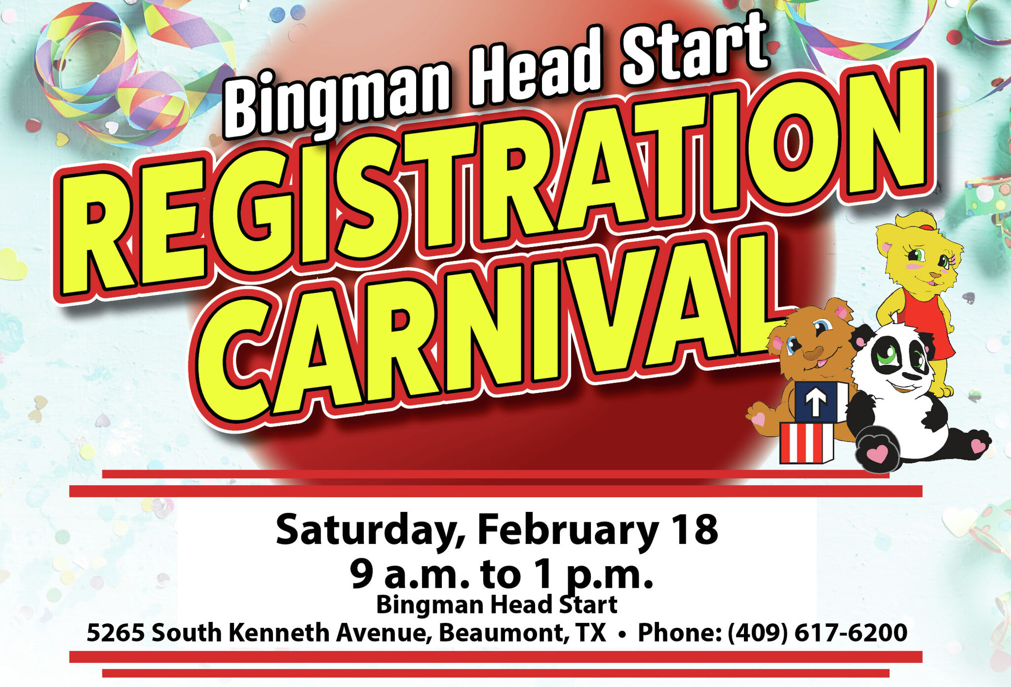 Beaumont ISD to host Bingman Head Start registration carnival Saturday