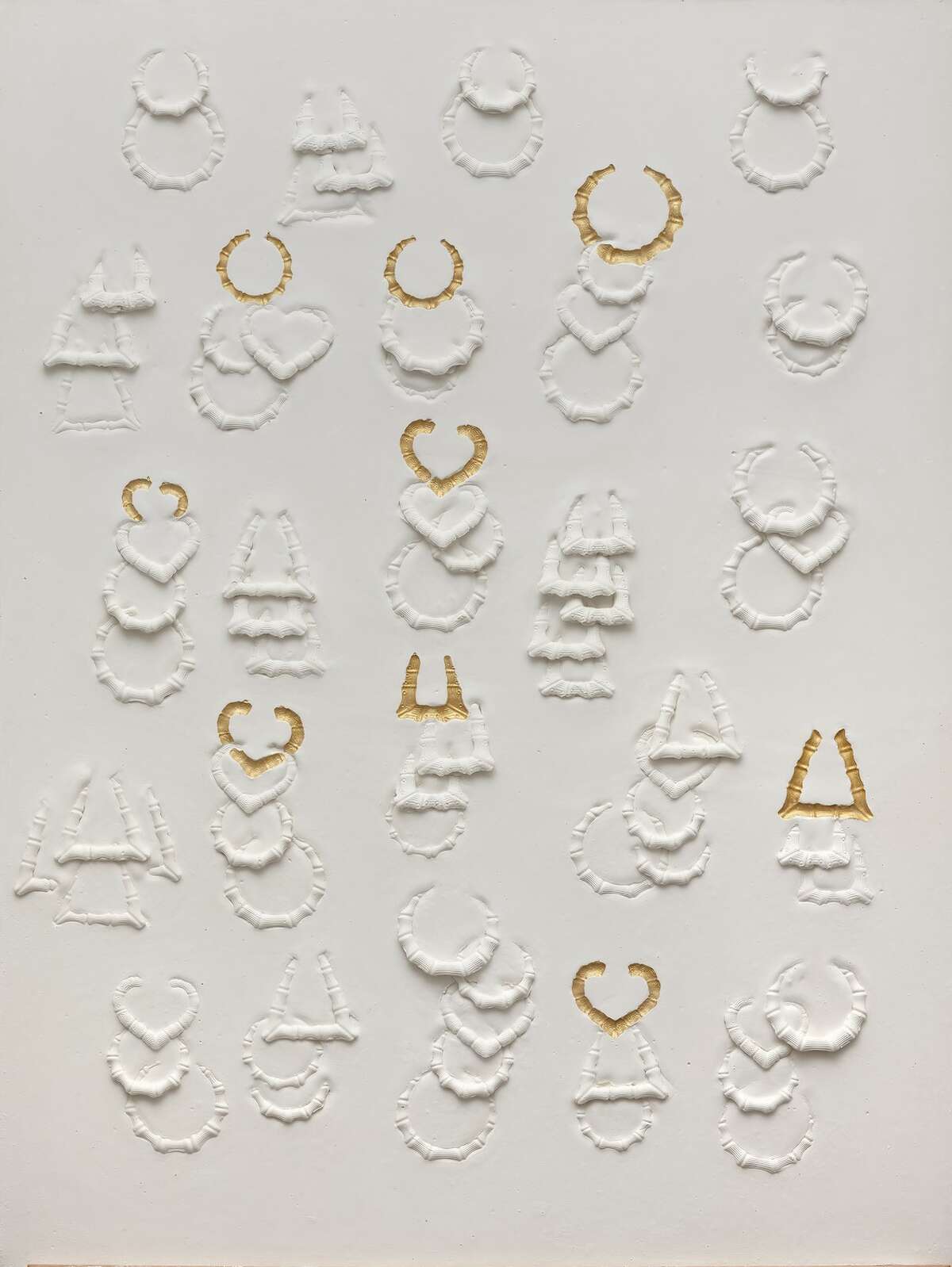 “Composition with Nine Gold Impressions (Large)" by LaKela Brown is part of NXTHVN's "Not For Sale" exhibition.