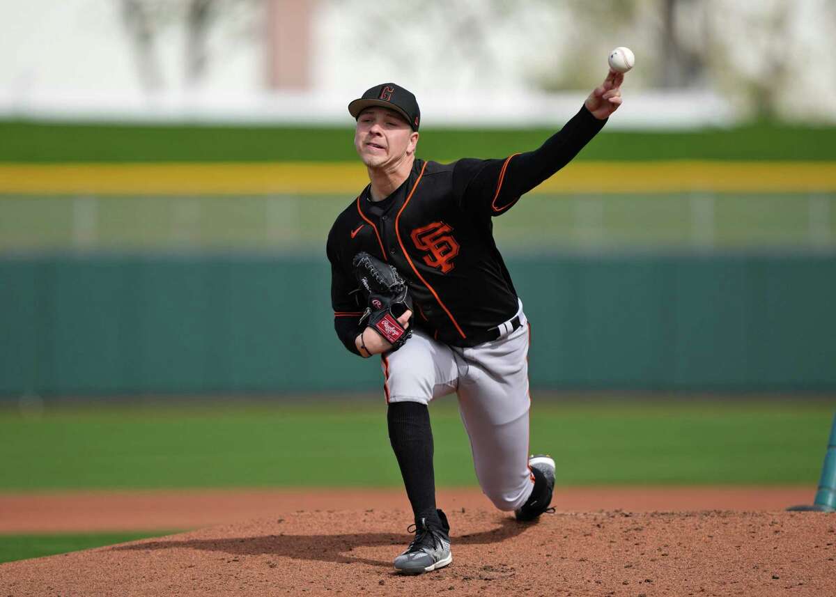 San Francisco Giants top prospect Kyle Harrison made his spring debut Wednesday and allowed three hits, a walk and two runs in his one inning of work in the Giants’ 8-5 loss to Arizona.