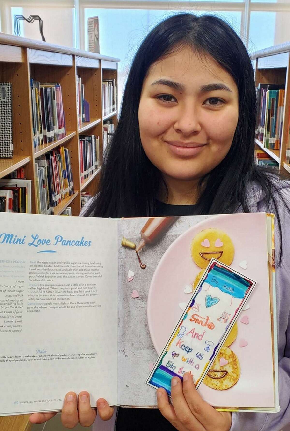 English I Pre-AP students at LBJ High School's ninth grade campus participated in Random Acts of Kindness Day on Friday, Feb. 17 by designing bookmarks with positive messages and leaving them in books for others to discover.