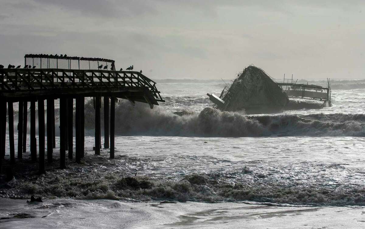 Seacliff State Beach Pier in Aptos shows evidence of extensive damage on Jan. 5. The winter storms in January wreaked havoc on local coastal areas.