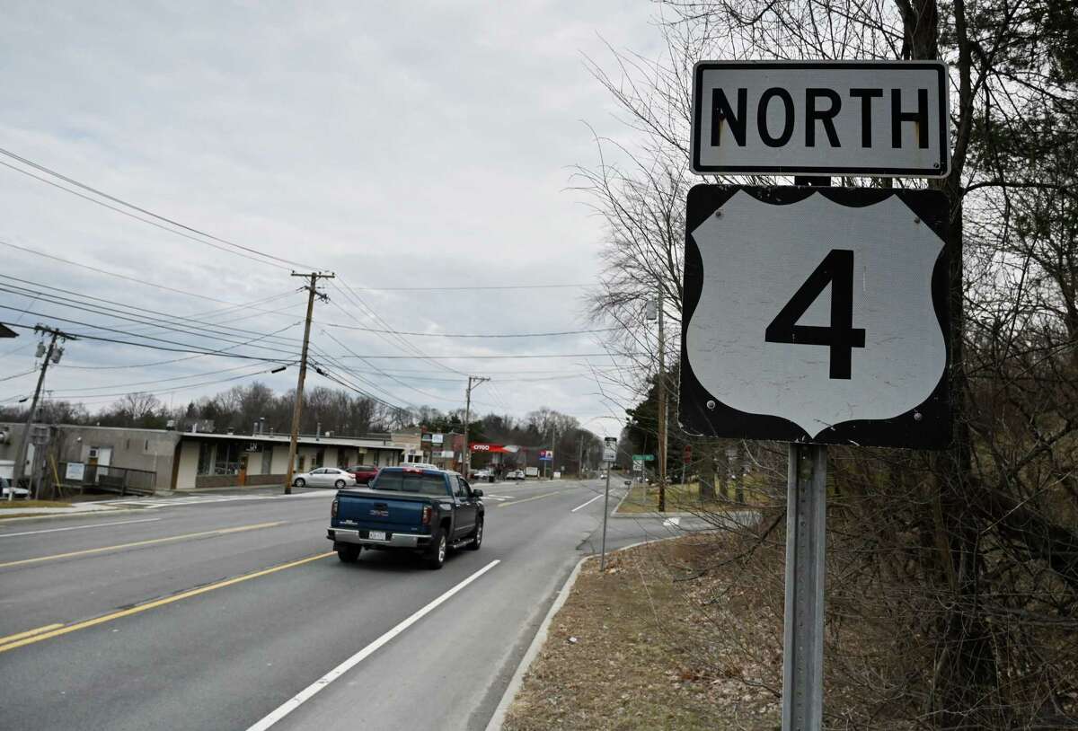 Sign for Route 4 near Route 43 on Monday, Feb. 20, 2023, in North Greenbush, N.Y.