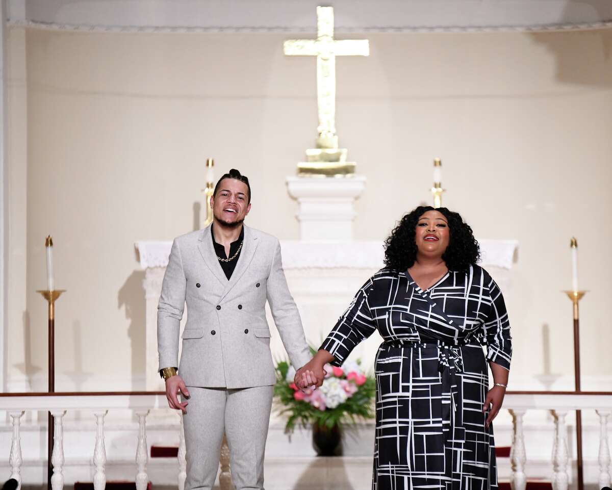 Tenor David Morgans, left, and soprano Lynnesha Crump perform in the Sunday concert at St. Stephen's Episcopal Church of Ridgefield in honor of Black History Month.