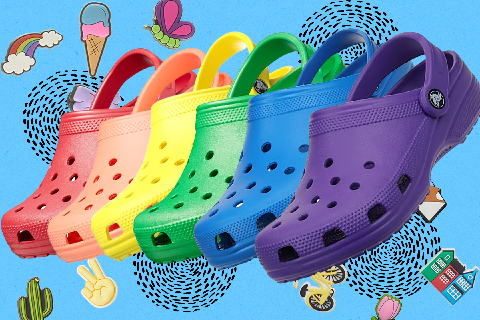Croc charms and shoes are up to 50% off on Amazon right now