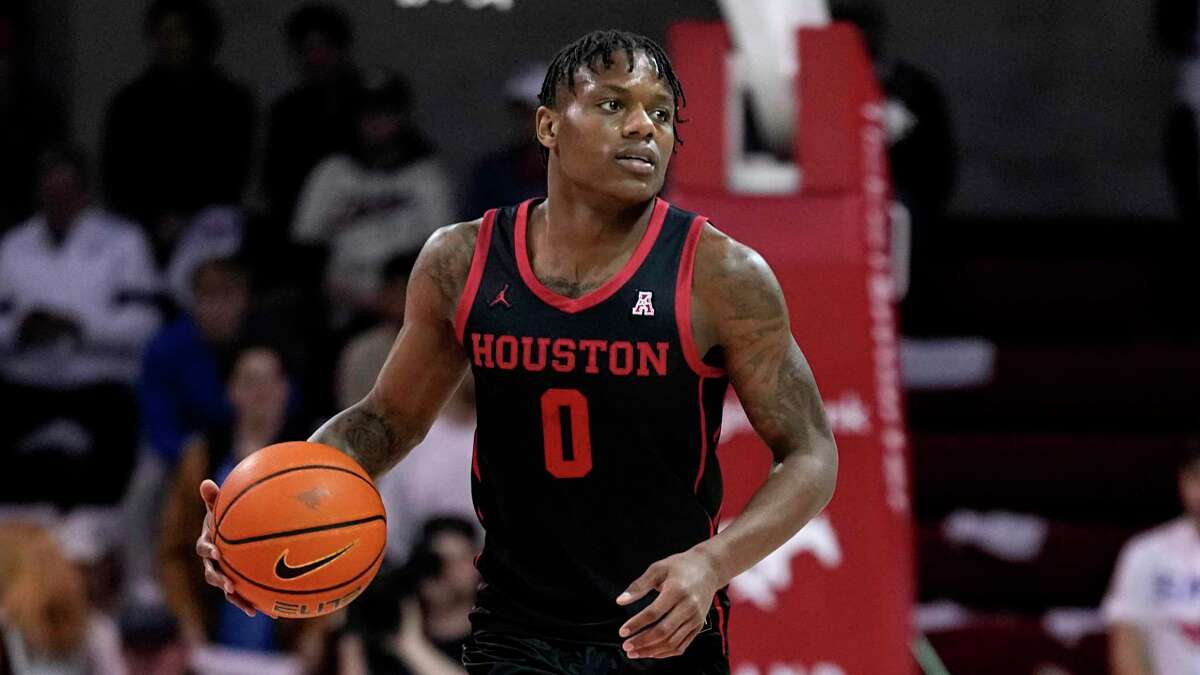 Guard Marcus Sasser and top-ranked Houston host Tulane at 6 p.m. Wednesday (ESPNU).