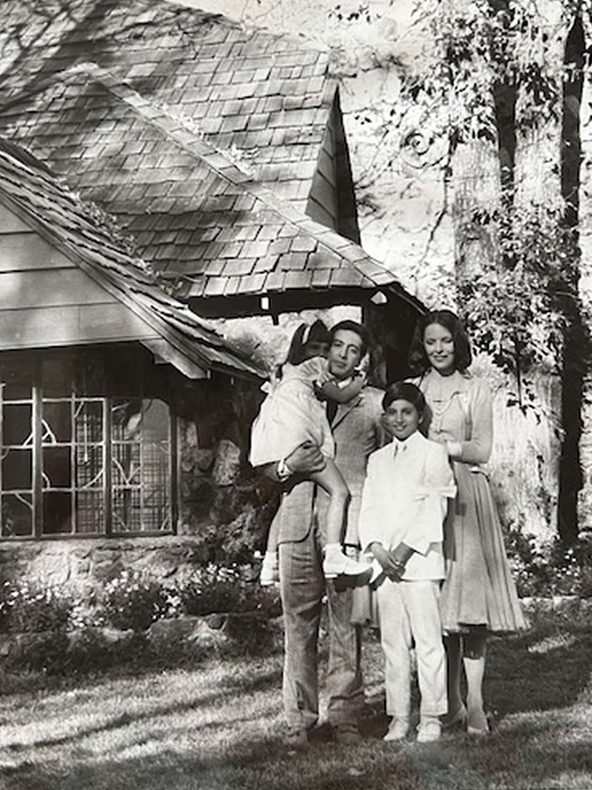 Michael Corleone and Kay Adams played by Al Pacino and Diane Keaton, with their movie family, James Gounaris, who played Anthony Corleone, and Lake Tahoe local BJ Topol, who played Mary Corleone.