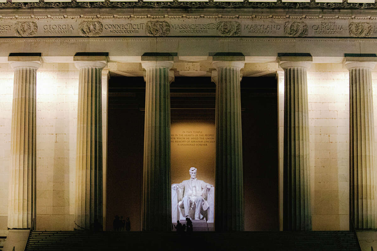 Up close of the Lincoln Memorial at night. The National Park Service announced Monday the memorial will undergo a $69 million project.