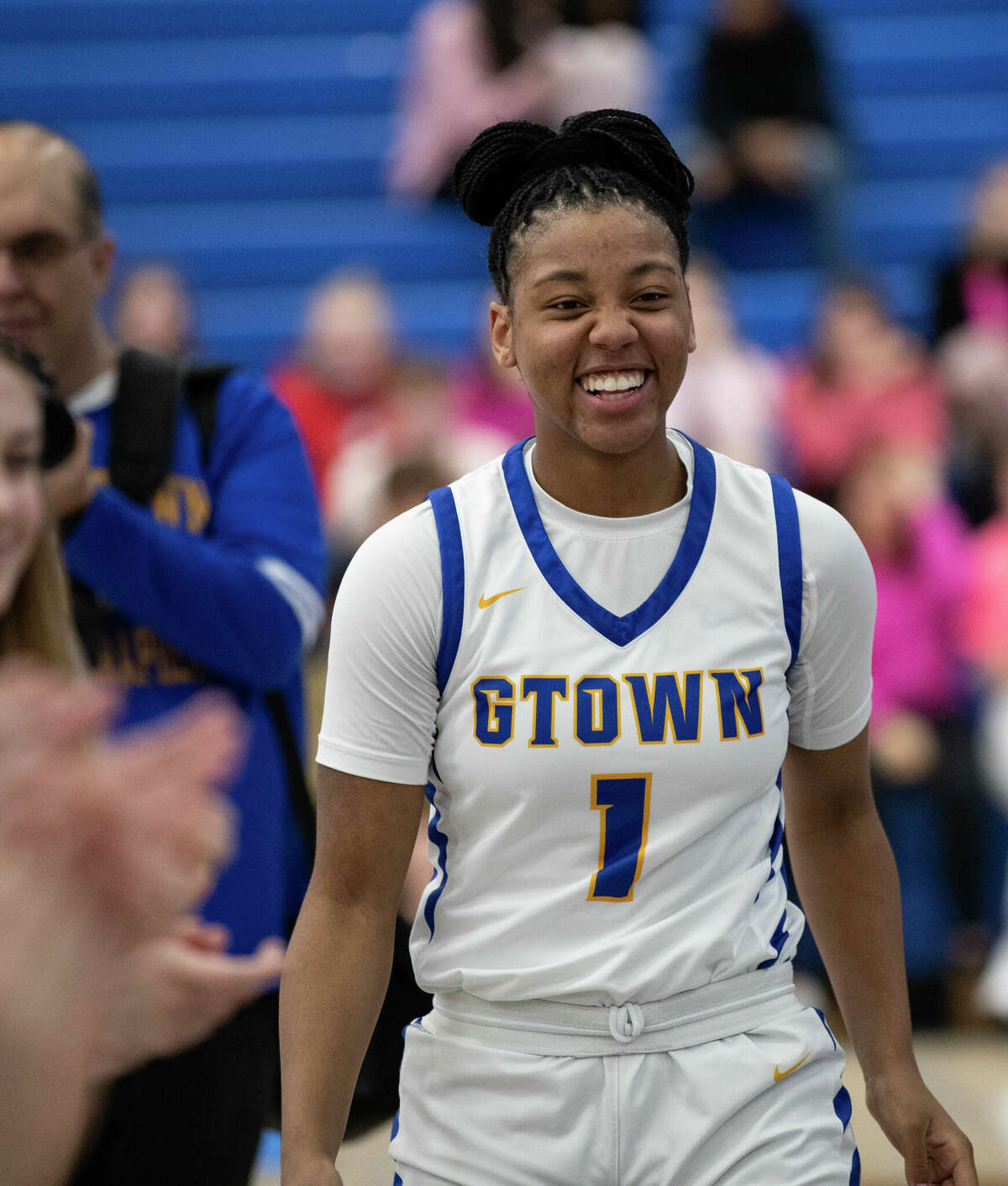 KK Arnold at her game at Germantown High School in Germantown, Wisconsin Tuesday, Feb. 14, 2023.
