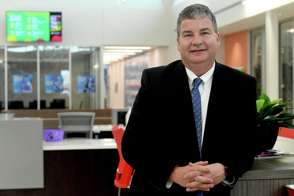 Lamar Institute of Technology President Sidney Valentine is dreaming big for the college where growth is up and tuition is down. Photo made Monday, February 20, 2023 Kim Brent/Beaumont Enterprise