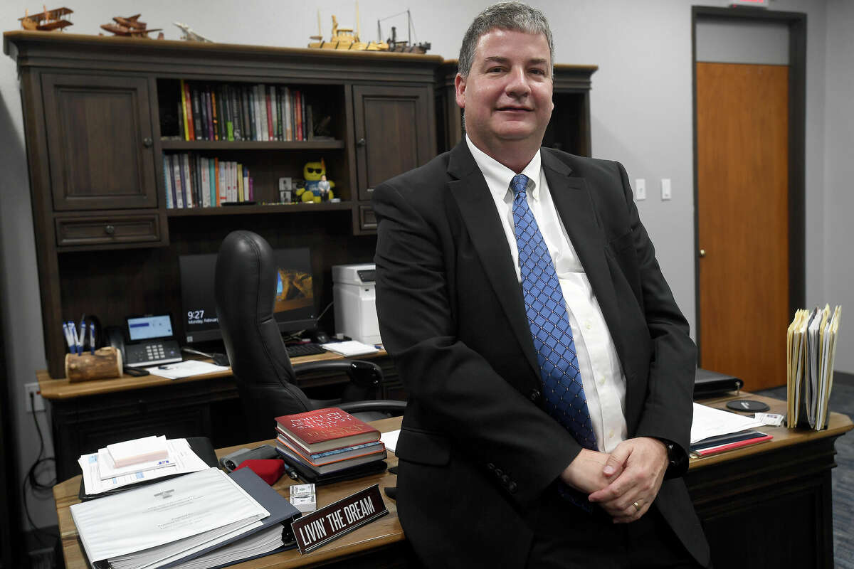 Lamar Institute of Technology President Sidney Valentine is dreaming big for the college where growth is up and tuition is down. Photo made Monday, February 20, 2023 Kim Brent/Beaumont Enterprise