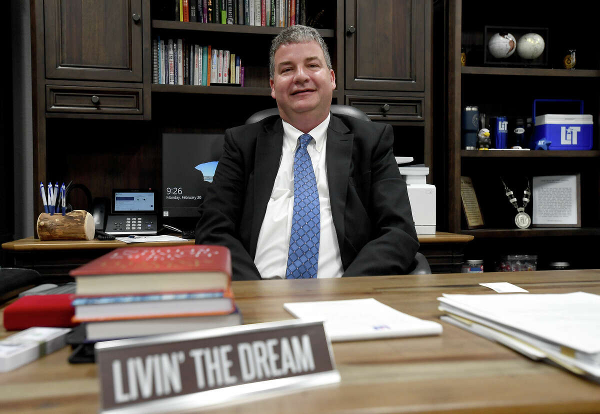 Lamar Institute of Technology President Sidney Valentine is dreaming big for the college where growth is up and tuition is down. Photo made Monday, February 20, 2023 Kim Brent/Beaumont Enterprise