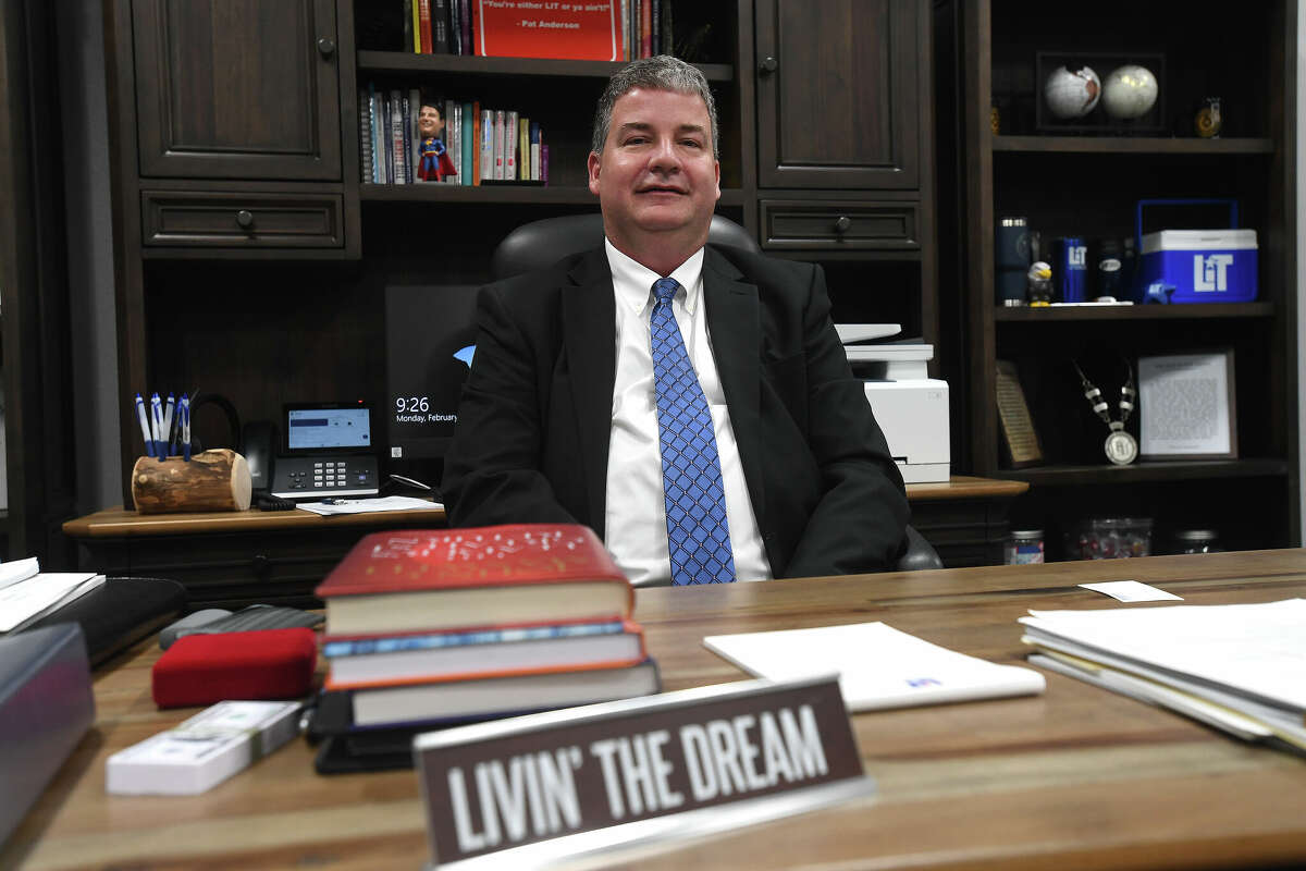 Lamar Institute of Technology President Sidney Valentine is dreaming big for the college where growth is up and tuition is down. Photo made Monday, February 20, 2023 Kim Brent/Beaumont Enterprise