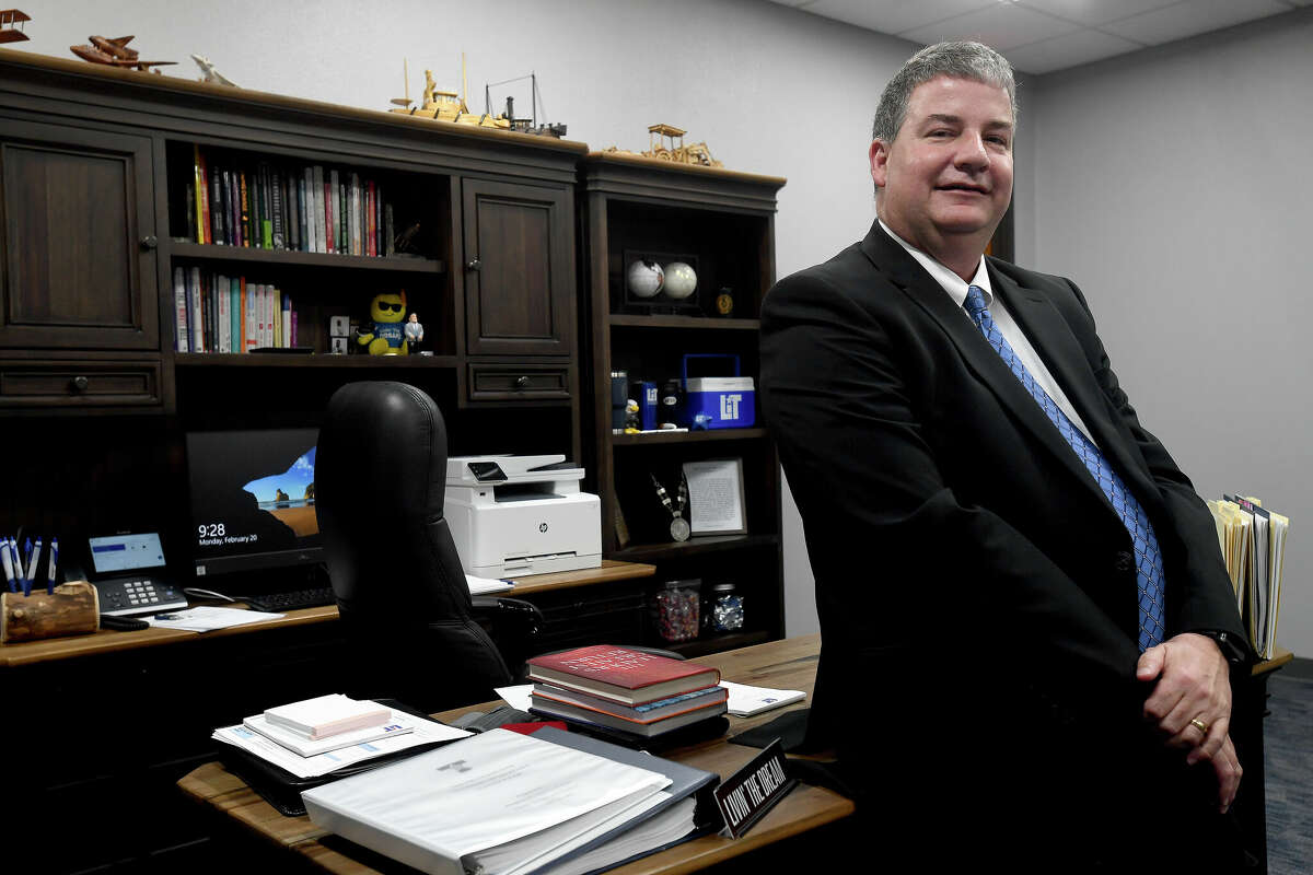 Lamar Institute of Technology President Sidney Valentine is dreaming big for the college where growth is up and tuition is down. Photo made Monday, February 20, 2023 Kim Brent/Beaumont Enterprise