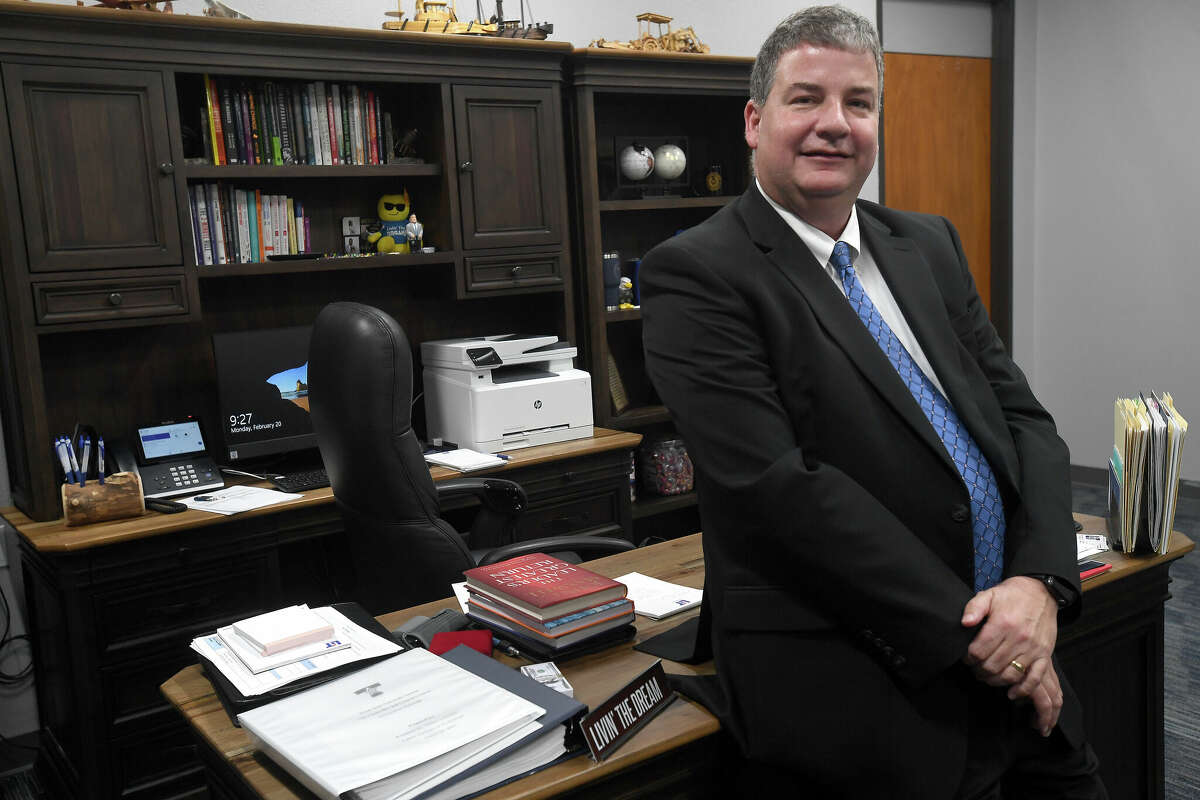 Lamar Institute of Technology President Sidney Valentine is dreaming big for the college where growth is up and tuition is down. Photo made Monday, February 20, 2023 Kim Brent/Beaumont Enterprise