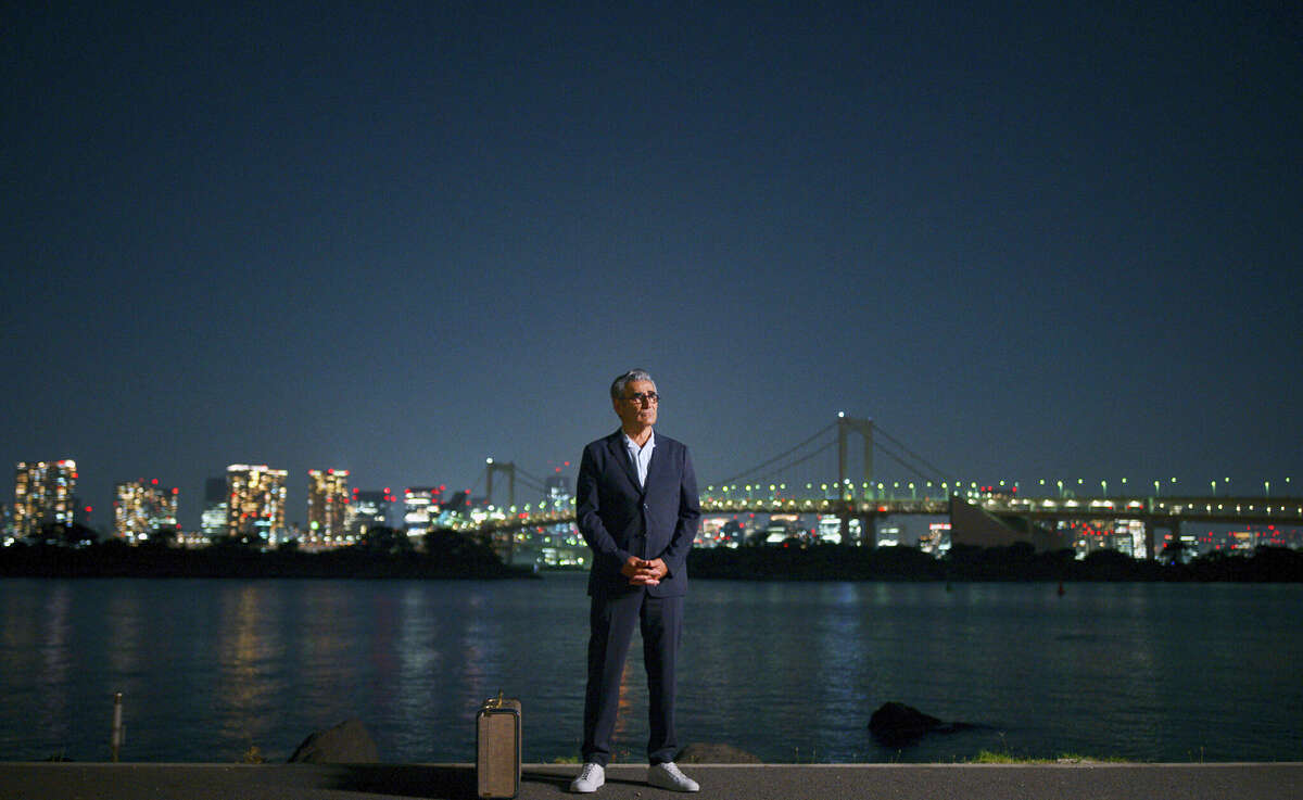 Actor Eugene Levy stars in a new travel series, "The Reluctant Traveler," on Apple TV+.