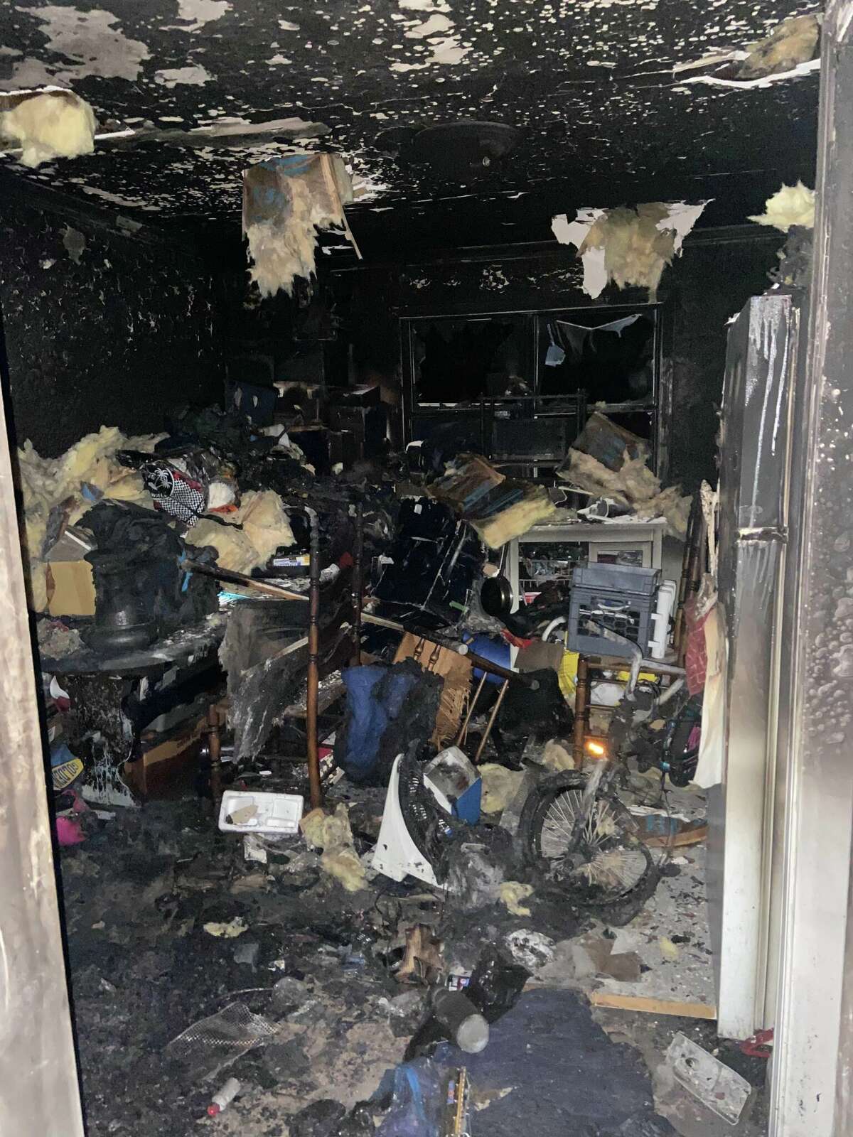 Mickey Than and his daughter Tayla were among the residents affected by the fire that broke out at the apartment complex at 78 Belair Drive on Feb. 16. Photographed here is the Than's one-bedroom apartment in the aftermath of the fire.