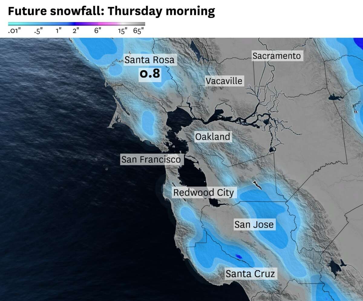 Bay Area storm: Snow, rain and more unusual weather is on tap today