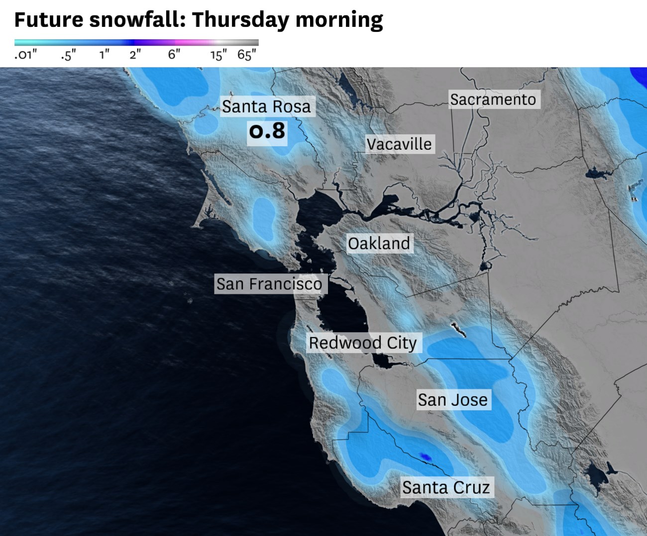 Bay Area storm Snow rain and more unusual weather is on tap today