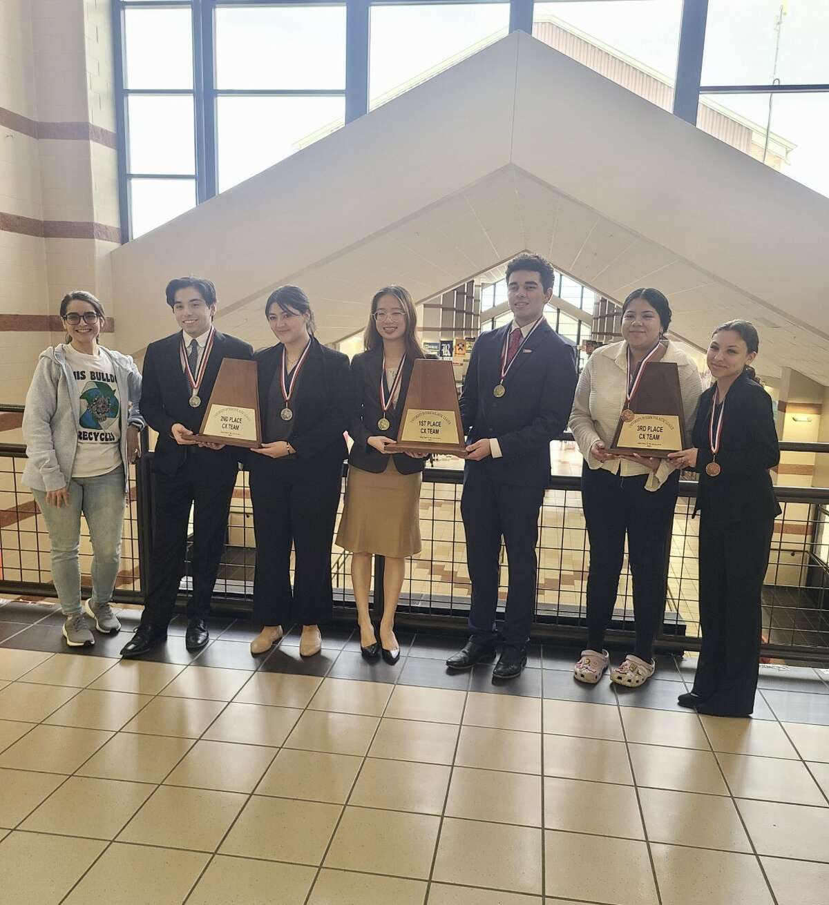 The Alexander CX Debate teams advanced to state at the UIL Academics District 30-6A competition.