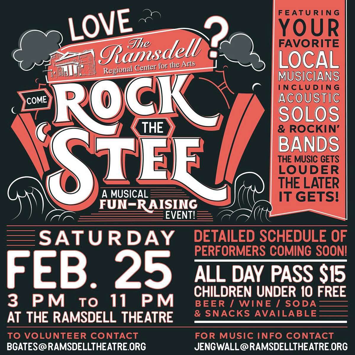A concert fundraiser featuring about a dozen local musicians will be held on Feb. 25 at the Ramsdell Regional Center for the Arts.