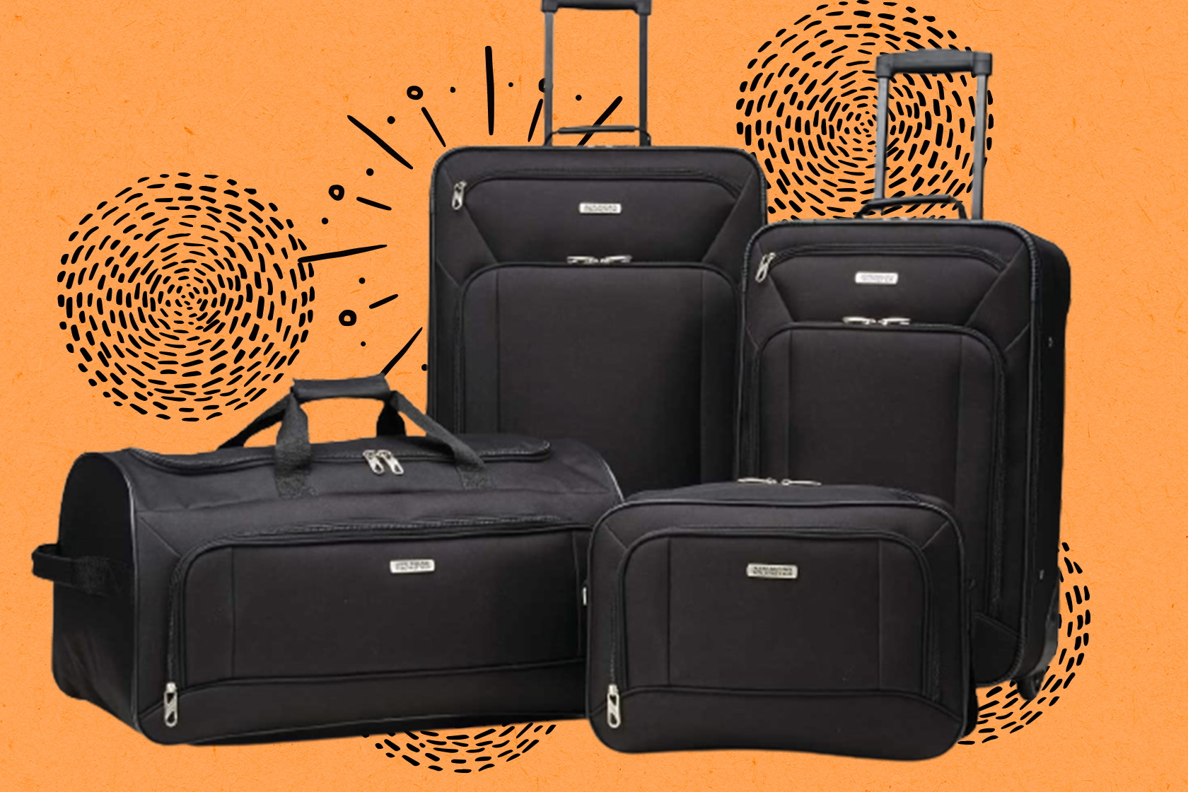 Get a 4-piece American Tourister luggage set for at Amazon