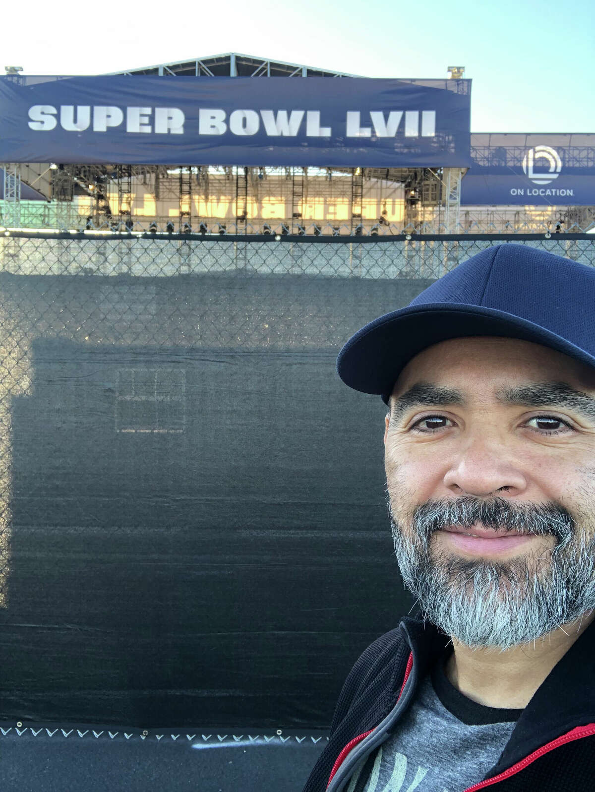 Neco Lopez from Pasta Avest at the Super Bowl.