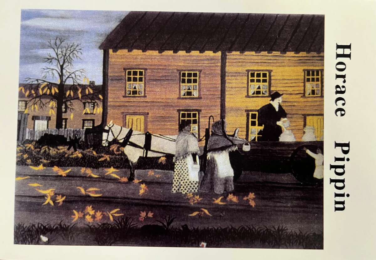 Horace Pippin painted “The Milkman of Goshen,” depicted in this photo of a postcard, after he returned to Goshen for a visit in 1935 and found his childhood neighborhood had been torn down. The Goshen native’s Hudson Valley upbringing inspired much of his artwork that is featured in museums across the U.S.