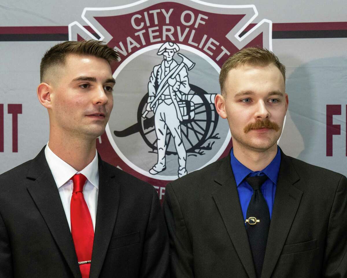 Pair sworn in as Watervliet firefighters