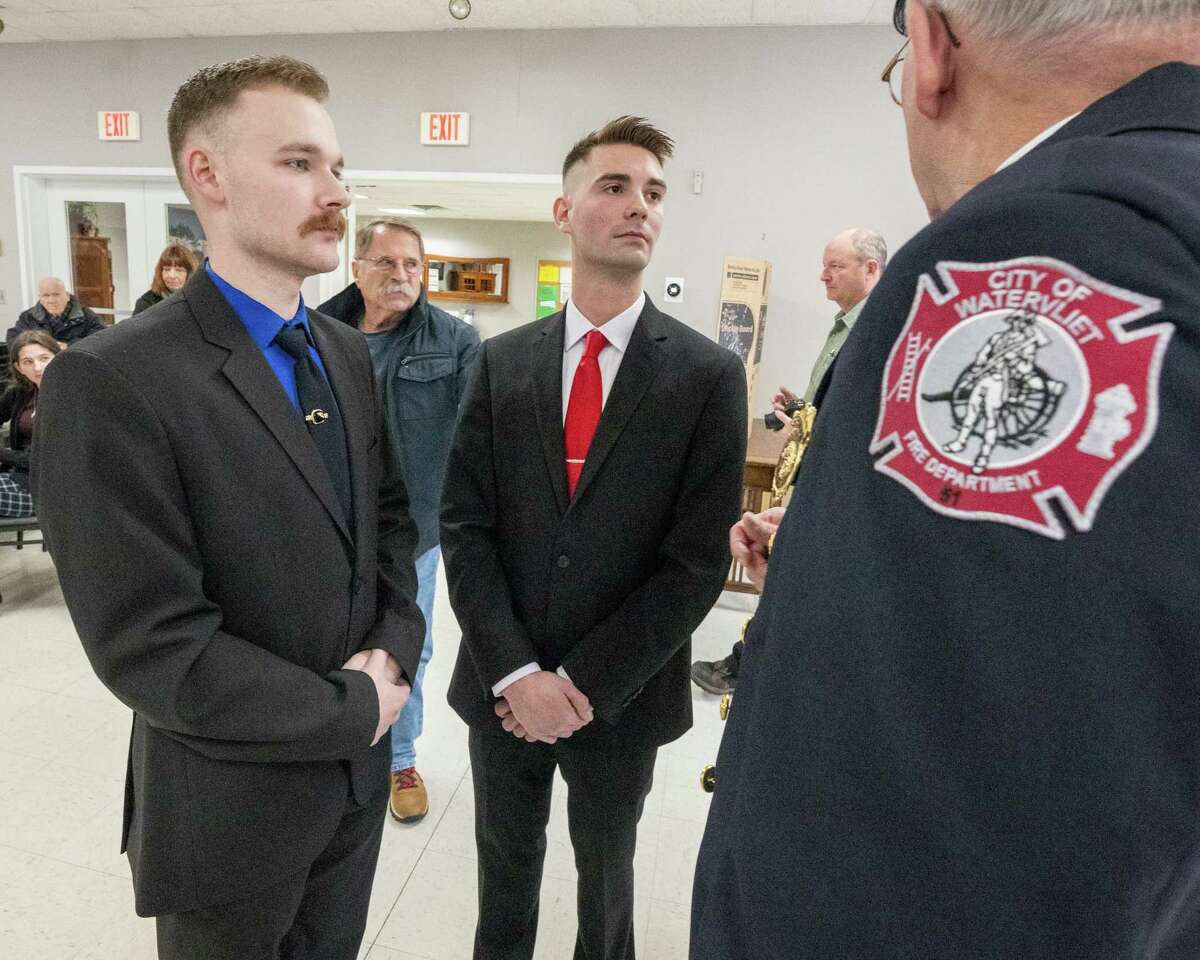 Pair sworn in as Watervliet firefighters