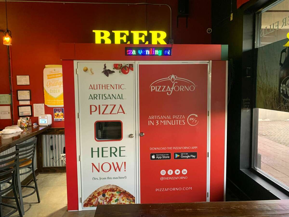 PizzaForno is a pizza vending machine located at Big Hops on Bitters.
