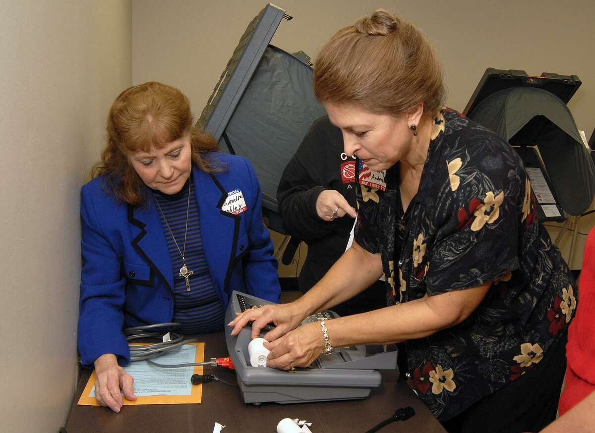 In October 2006, Sandra Mobley of Cut and Shoot and Betty Anderson of Shenandoah set up a new voting machine. Mobley celebrated 50 years as a Republican precinct chairman in the Cut and Shoot area in 2022.