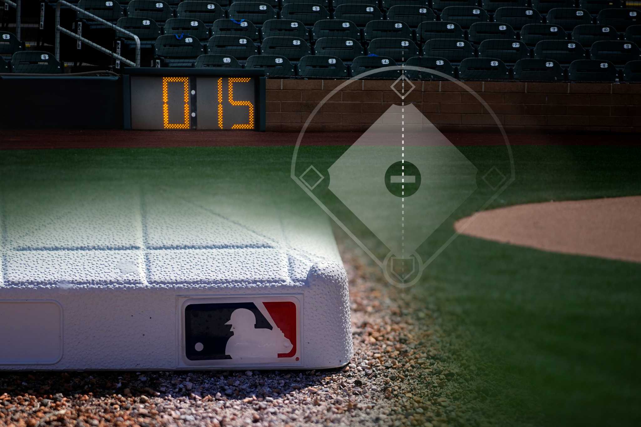An illustrated guide to MLB's new rules in 2023: New pitch clock, bigger  bases, no infield shifts