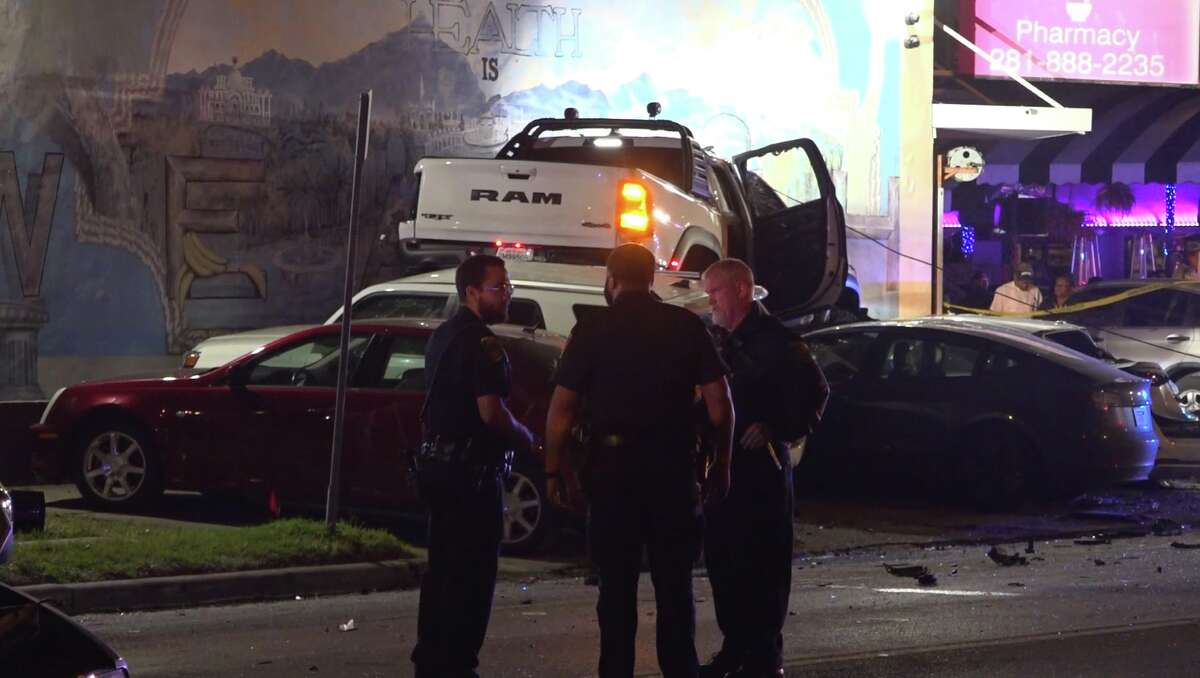 Driver Attempted To Evade Police And Ended Up On Top Of 4 Cars