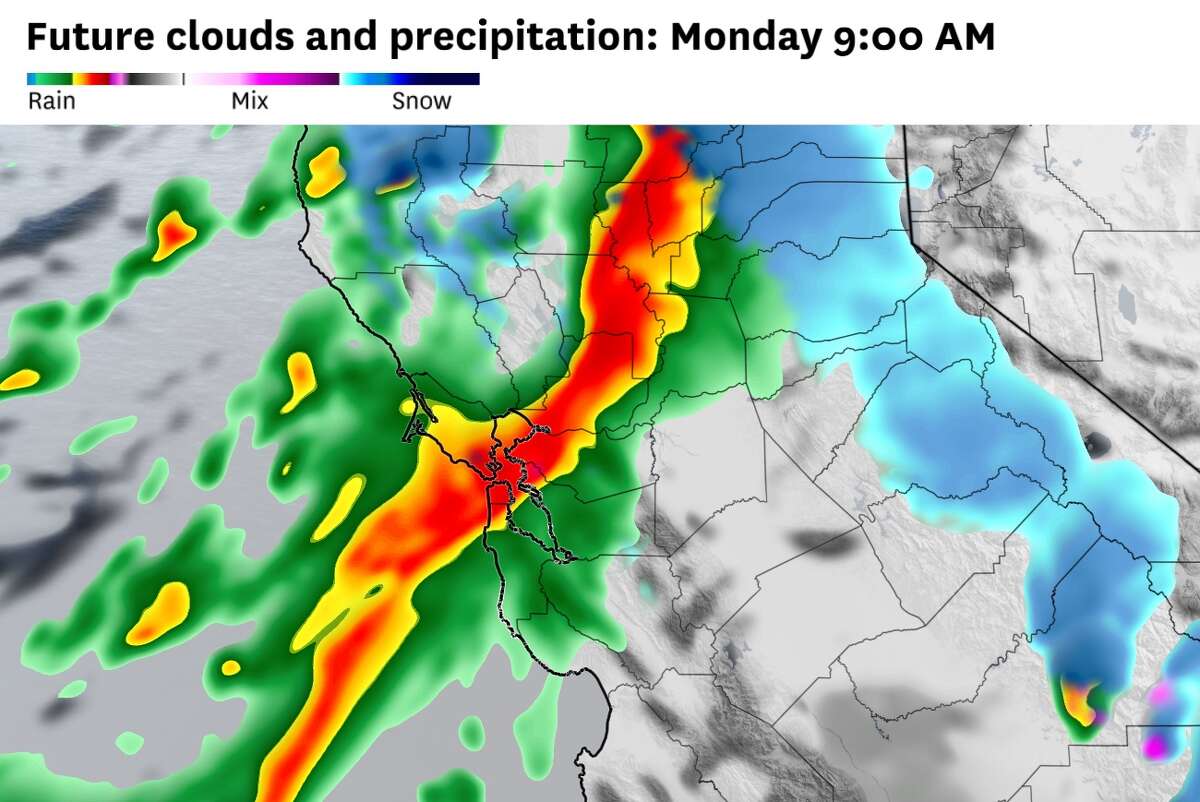 Bay Area storm Here’s the timeline for rain, snow and wind