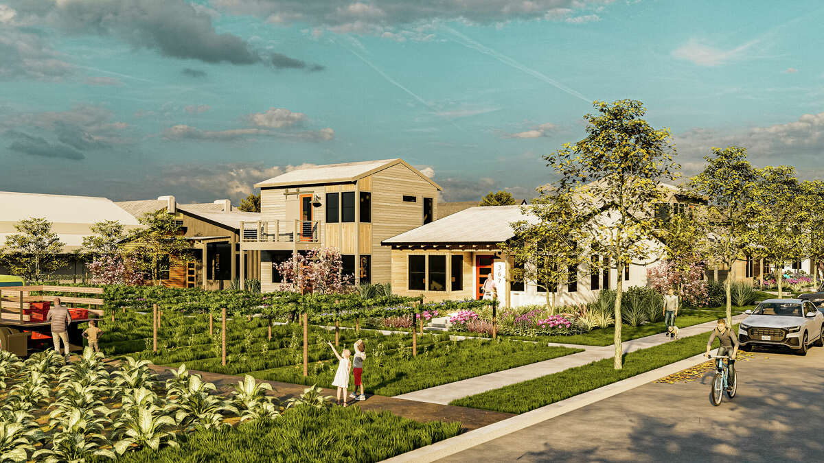 Meristem Communities is breaking ground on a 235-acre community in Richmond that will feature a large farm. Pictured is an area with cottages, one of several housing types offered in the 750-home residential community called Indigo.