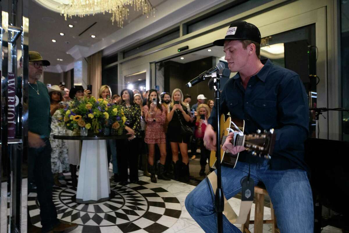 Parker McCollum performs in The Oak Room at the Post Oak Hotel in Houston, TX Monday, Feb. 27, 2023.