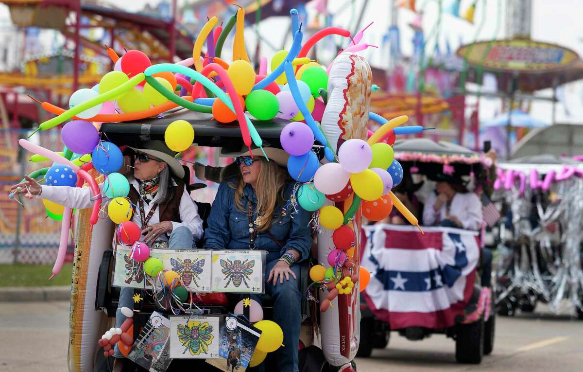 People participate in the opening day parade at the Houston Livestock Show and Rodeo at NRG Park Tuesday, Feb. 28, 2023, in Houston.