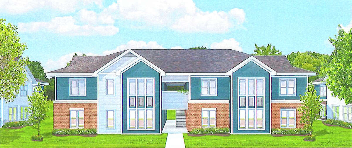A rendering shows a townhouse-style apartment building that would make up Downtown Villas in north Jacksonville.