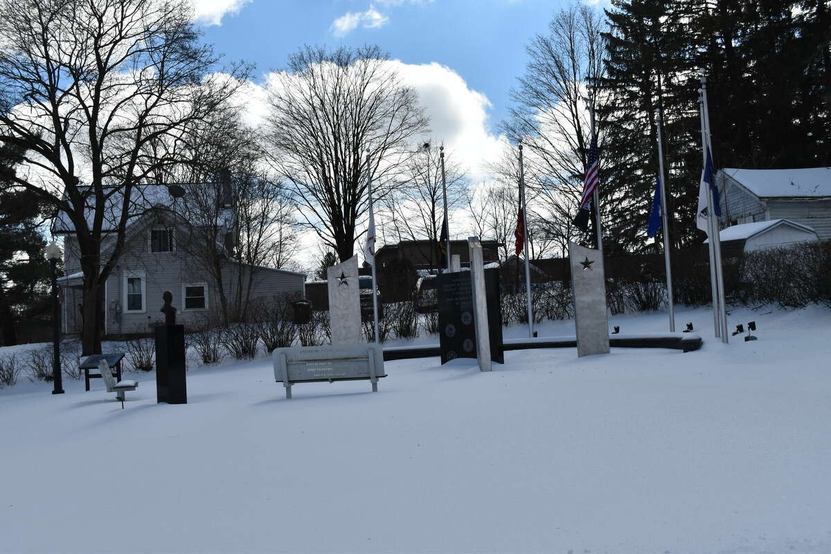 Holland Park Veterans Memorial recently had its U.S. flags replaced due to them being weathered. The city of Big Rapids plan on replacing the flags every six months to ensure they're hanging high and tight in honor of all veterans. 