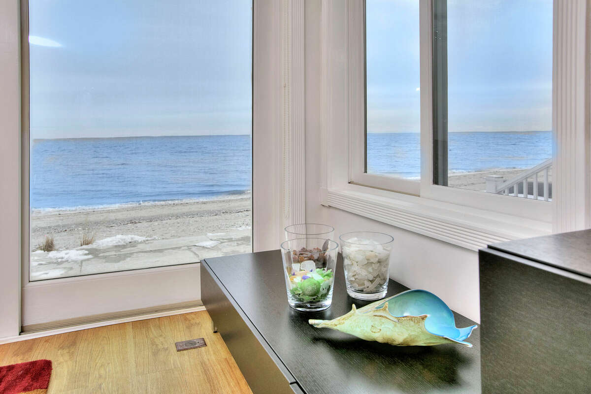 A waterfront home on 1895 Fairfield Beach Road — nicknamed the "Tackle Box" — has hit the market for $2,199,000. 
