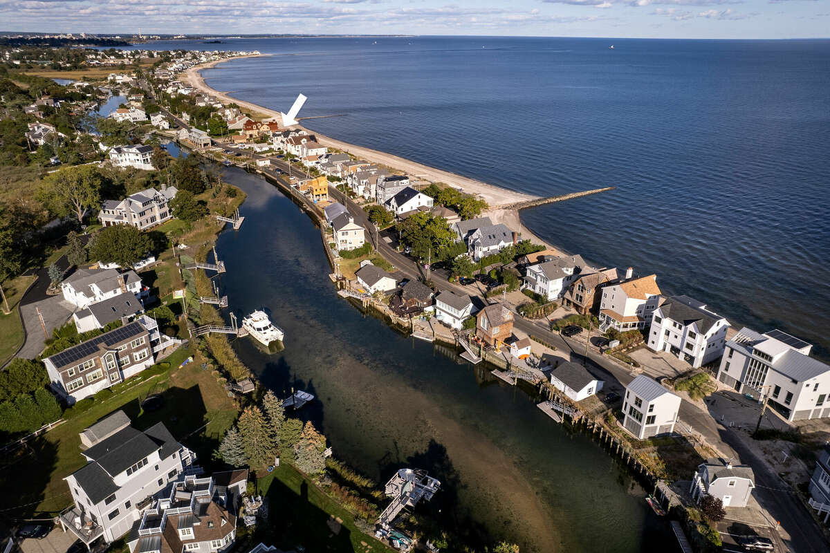 A waterfront home on 1895 Fairfield Beach Road — nicknamed the "Tackle Box" — has hit the market for $2,199,000.
