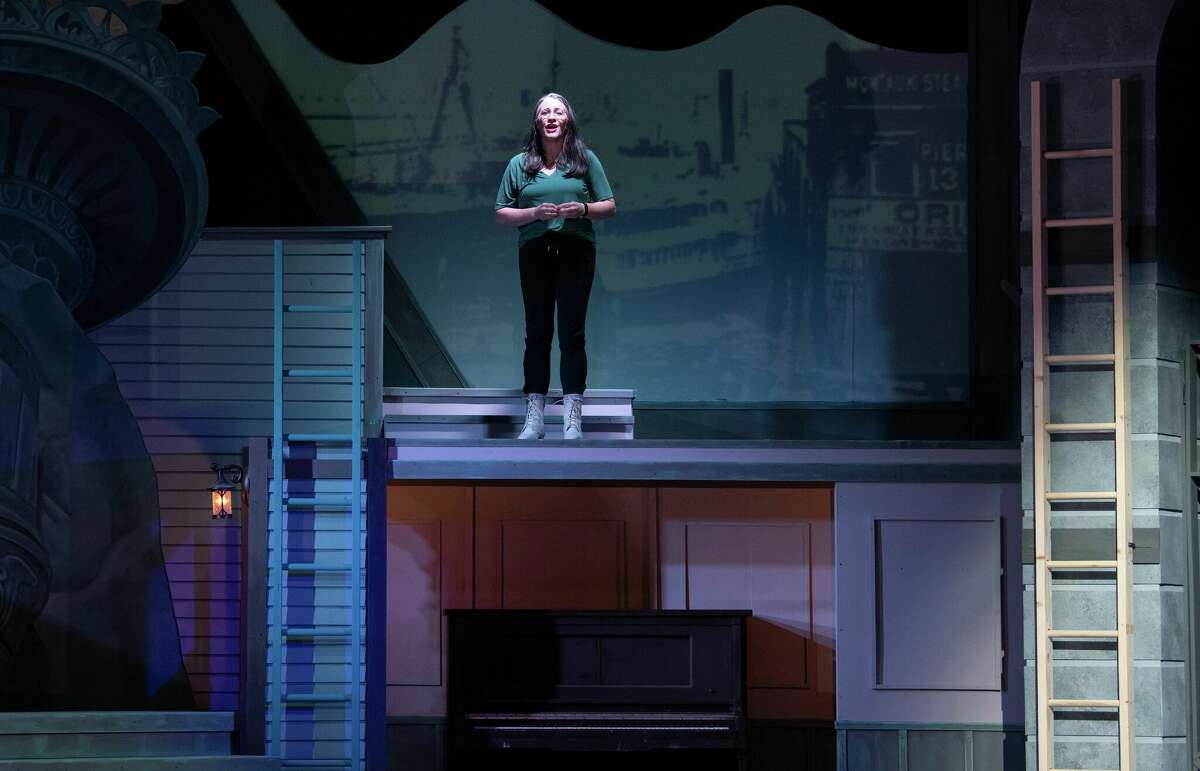 Megan DeYoung rehearses a scene as Mother, a bucket list role, for the Woodlawn Theatre's staging of "Ragtime."